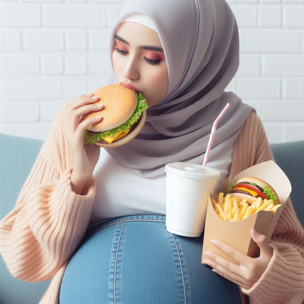 خوردن فست فود برای خانمهای باردار